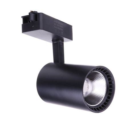 Foco led carril 30W 6000K negro monofasico Iluminación en Rieles