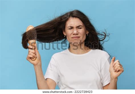Middleaged Brunette Woman Combing Her Long Stock Photo Shutterstock