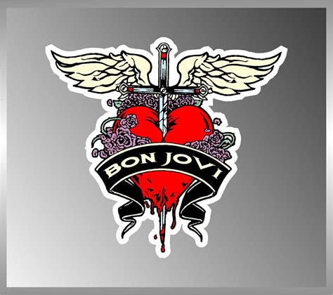 Jon Bon Jovi Rock Music Bumper Sticker Decal 5 X 5 5 00 Via Etsy