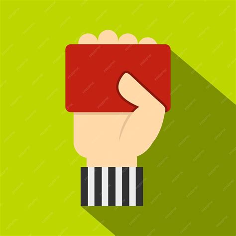 Mano del árbitro de fútbol que muestra el icono de tarjeta roja
