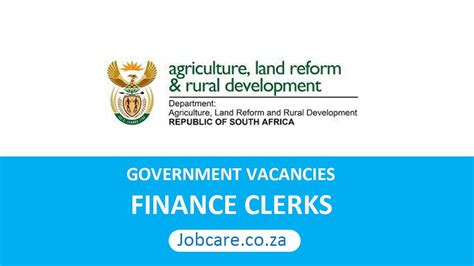 Department Of Agriculture Finance Clerk Jobcare