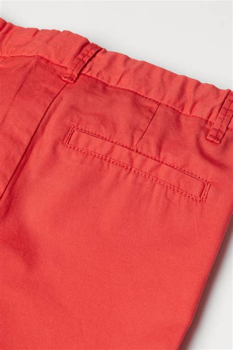 Cotton Chino Shorts Red Kids Handm Us