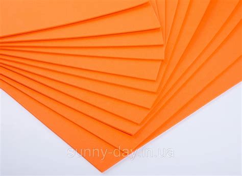 Фоамиран Лист 2мм (20х30см), Цвет - Оранжевый — Купить Недорого на Bigl ...