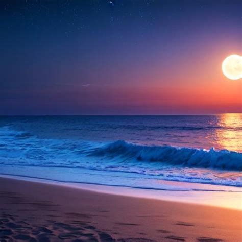 Beach At Sunset Etsy