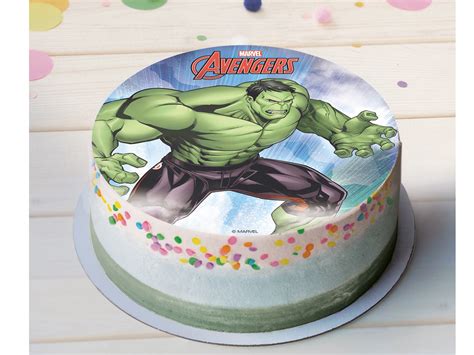 Dekoracyjny opłatek tortowy Hulk Avengers 20 cm 1 szt Dobra Cena