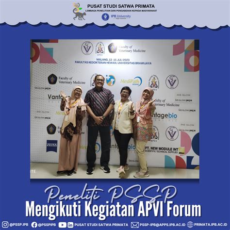 Peneliti Pssp Mengikuti Kegiatan Apvi Forum Pusat Studi Satwa Primata