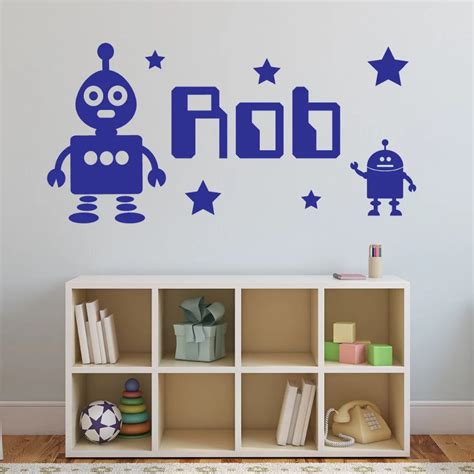 Free Shipping Diy Toy Robots Personalised Home Decoration Wall Sticker