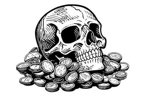 Skull Coin Vector Art Icons And Graphics For Free Download