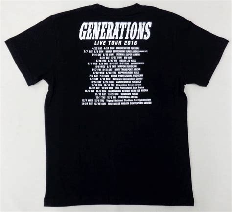 駿河屋 Generations 追加公演tシャツ ブラック Mサイズ 「generations Live Tour 2016