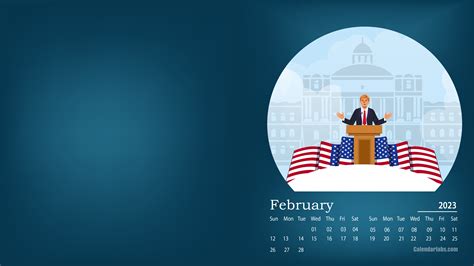 February 2023 Wallpaper Calendar Printable Word Searches