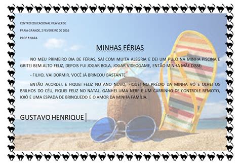Minhas Ferias Texto Pequeno - 9