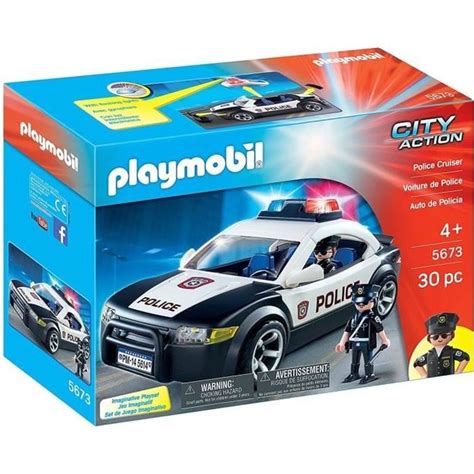 Voiture De Police Playmobil City Action Mixte Blanc