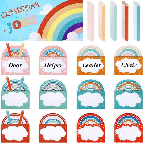 Ctosree Pcs Classroom Jobs Chart Classroom Jobs Bulletin Board Set