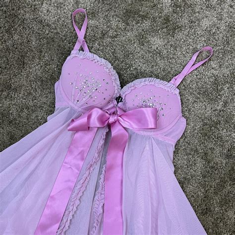 Beautiful Pink Lingerie Baby Doll Nightie Top By Depop