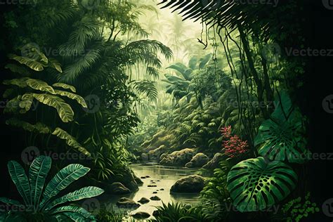 Tropical Rainforest Painting