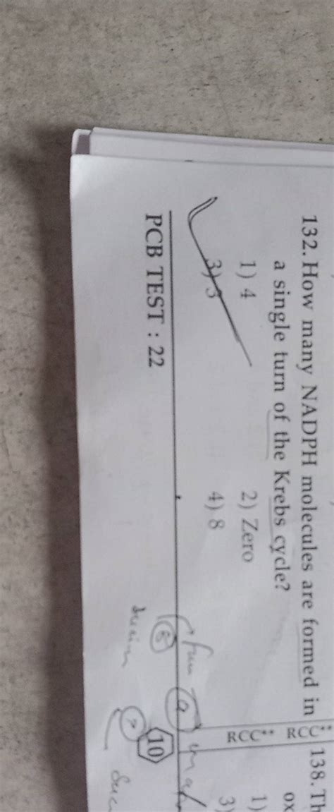 How Many Nadph Molecules Are Formed In A Single Turn Of The Krebs Cy