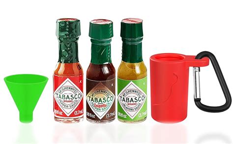 Amazon Mini Tabasco Hot Sauce Keychain Includes Mini Hot Sauce Bottles Oz With