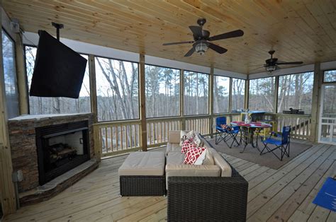 Covered Deck Addition with Custom Fireplace - Taber Residential