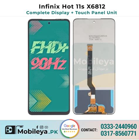 Infinix Hot S Lcd Display Panel With Fitting Mobileya