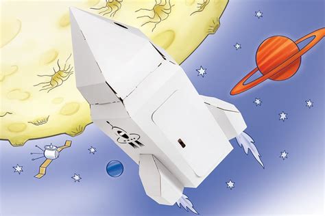 Kartonová raketa MINI - Výtvarné hračky - babynabytek.cz