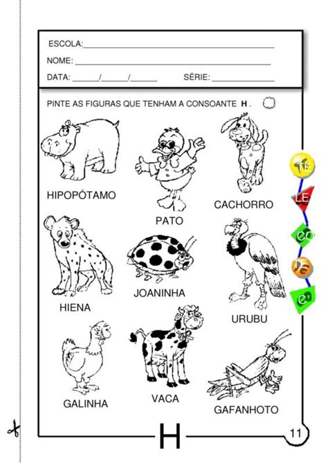 Figuras Com A Letra H - Atividades com a Letra H