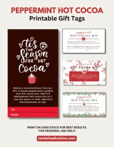 Homemade Peppermint Hot Cocoa Mix Contained Cuisine