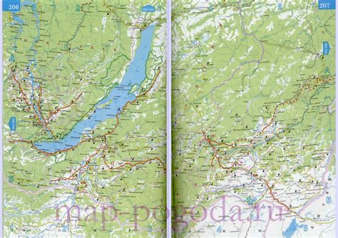 Карта дорог Иркутской области. Подробная карта берегов Байкала ...