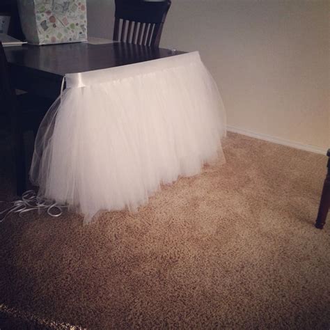 DIY Tulle Table Skirt