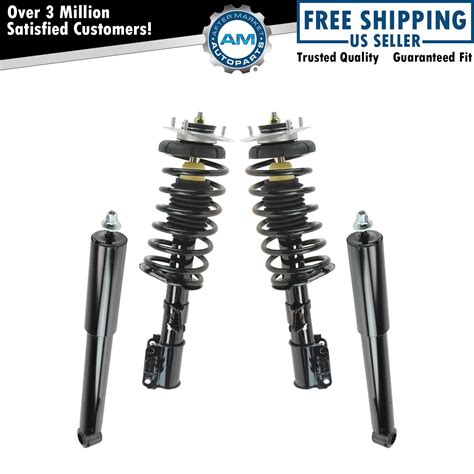 Front Rear Complete Strut Spring Assembly Shock Absorber 4pc Kit For