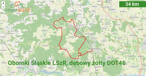 Trasa rowerowa Obornki Śląskie LSzR dębowy żółty DOT46 Roweronline