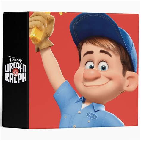 Fix It Jr Holding Hammer In The Air Binder Zazzle Fix It Felix Jr