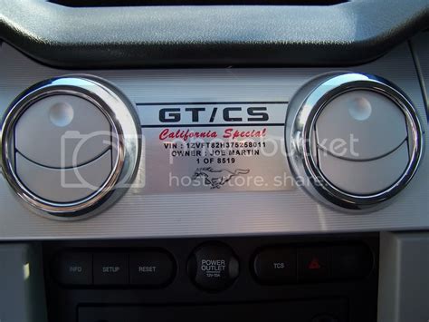 GT/CS dash plaque and engine plaque - The Mustang Source - Ford Mustang ...