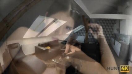 Slim Brunette Fucked By Guy In Front Of Her Nerdy Cuckold