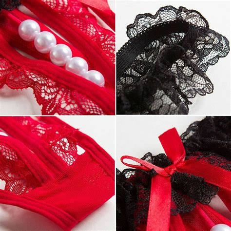 Sexy Women Pearl Lace Thong G String Panties Lingerie Underwear Crotchles T Back EBay