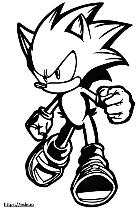 Bayangan Sonic Film Landak Gambar Mewarnai