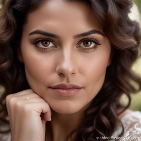 Latina Woman In Her 40s With Curly Brown Hair Stable Diffusion Online