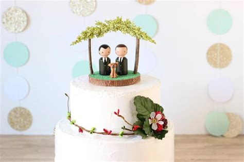 Gay Cake Topper LGBT Wedding Customized Wedding Cake Topper Gay Wedding Topper Two Grooms