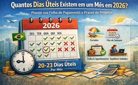 Quantas Horas Uteis Tem Um Mes - Quantos Dias Úteis Tem O Mês 2026 ? Cálculo Exato
