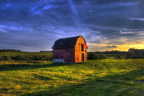 Red Barn Autumn Sunset Photograph By Joann Vitali Fine Art America