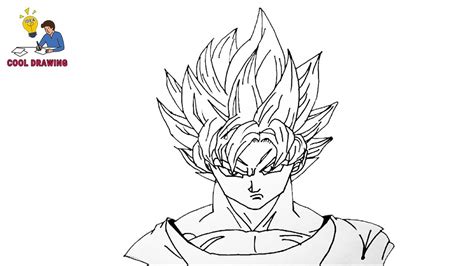 How To Draw Goku's Face » Practicebrush3