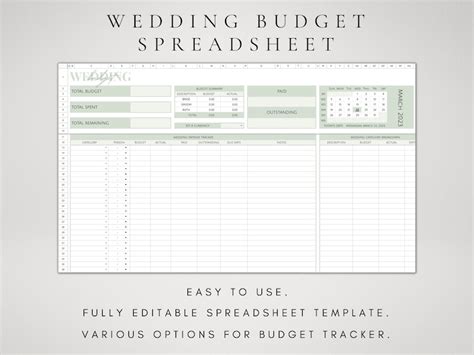 Digital Wedding Budget Tracker Wedding Expense Tracker - Etsy