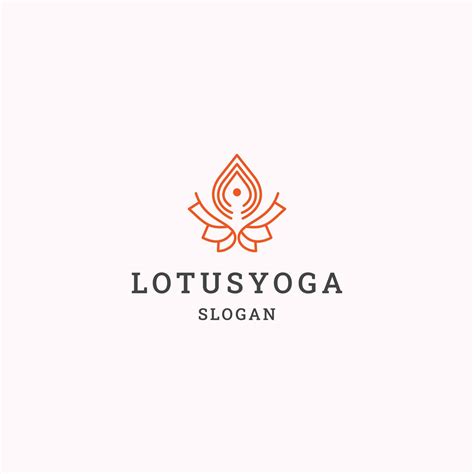 Lotus Yoga Logo Icon Flat Design Template 13644935 Vector Art At Vecteezy