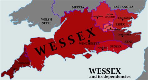 wessex  exist   kingdoms  dominated early medieval