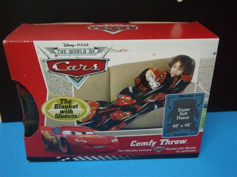 New Disney Pixar Cars Throw Blanket With Sleeves Redblack 48x48 Nip