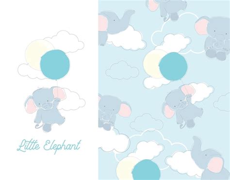 Premium Vector Cute Elephant With Hot Air Balloon