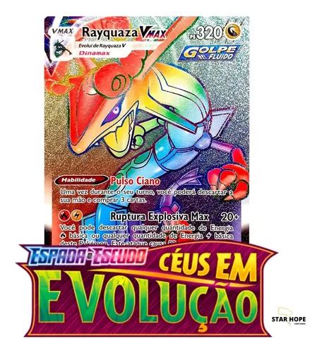 Carta Pok Mon Rayquaza Vmax Rainbow Lend Rio C Us Em Evolu