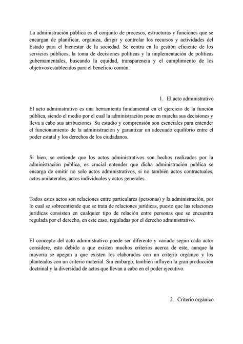 Ensayo Administrativo La administración pública es el conjunto de