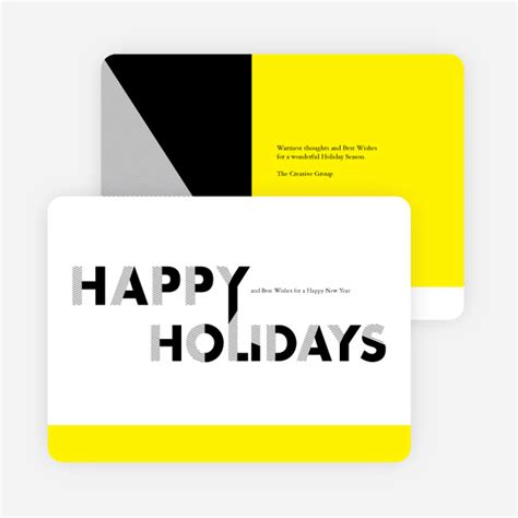 Bold, Modern Happy Holidays Cards for Businesses | Paper Culture