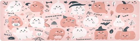 Freeamg Cute Pink Ghost Pot Holders Durability Trivets For Hot Pots And Pans Waterproof Funny