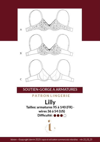 Patron de maillot de bain pièce MILA Idonim Lingerie